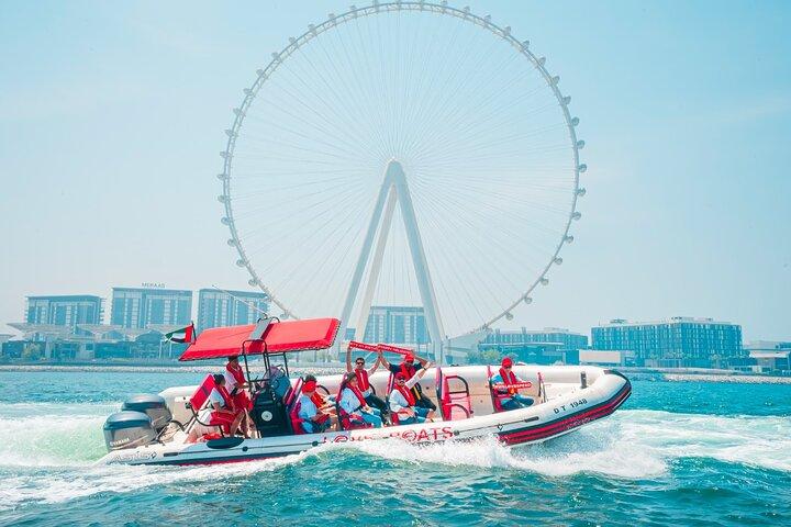 Dubai Speedboat Tour: JBR Skyline, Atlantis, Burj AlArab Optional