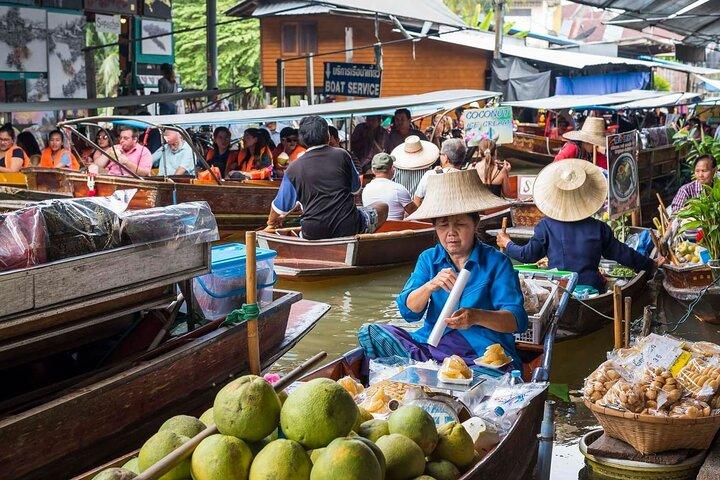Mae Klong Hoop Rom Market and Floating Market Private Day Tour