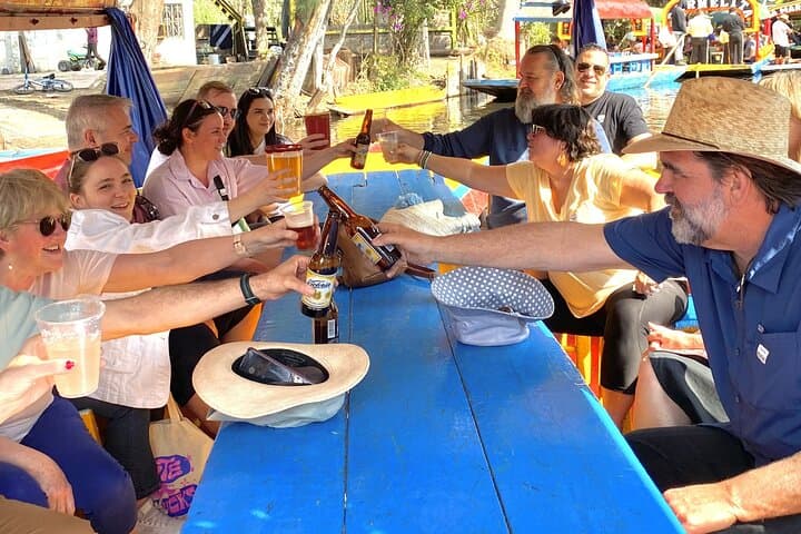 Trajinera Party at Xochimilco with Drinks, Mariachi & Snacks
