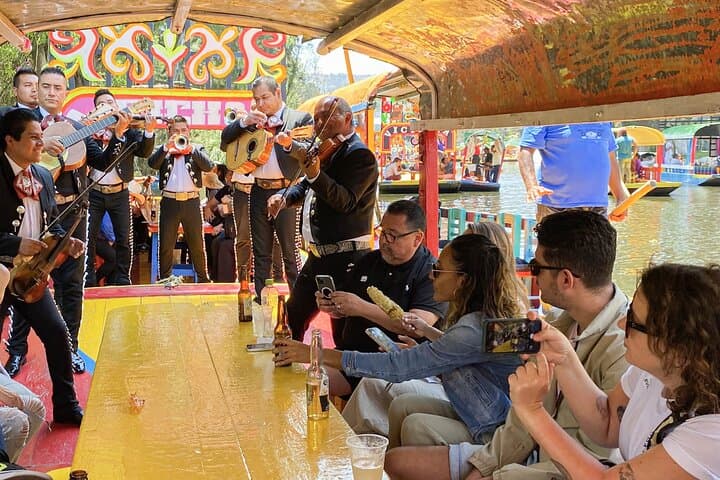 Trajinera Party at Xochimilco with Drinks, Mariachi & Snacks