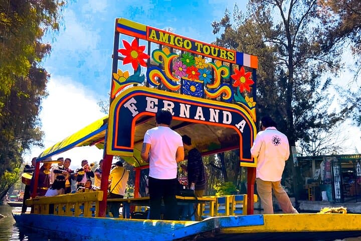 Trajinera Party at Xochimilco with Drinks, Mariachi & Snacks