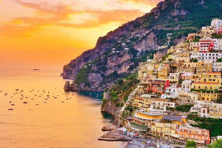 From Positano: Sunset Private Boat Tour along the Amalfi Coast