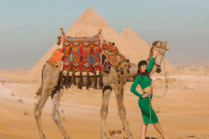 Giza pyramids, Sphinx,lunch and camel ride from Cairo/Giza hotels