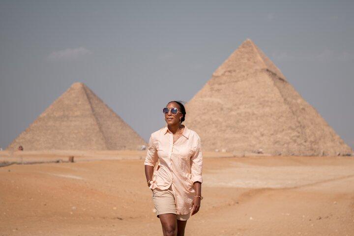 Grand Egyptian Museum and Giza pyramids with a Female Tourguide