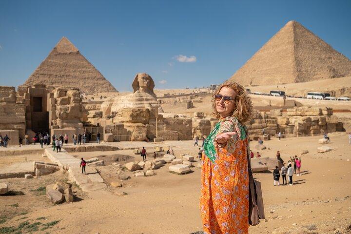 Grand Egyptian Museum and Giza pyramids with a Female Tourguide