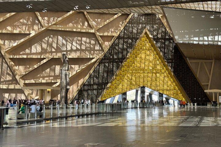 Grand Egyptian Museum and Giza pyramids with a Female Tourguide