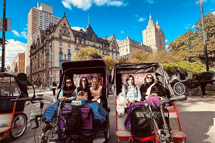 1 or 2 hour Central Park Pedicab Tour.