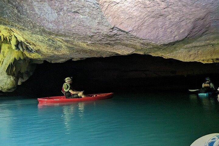 Jungle Blue Hole Cave Kayak Adventure in Belize