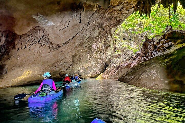 Jungle Blue Hole Cave Kayak Adventure in Belize