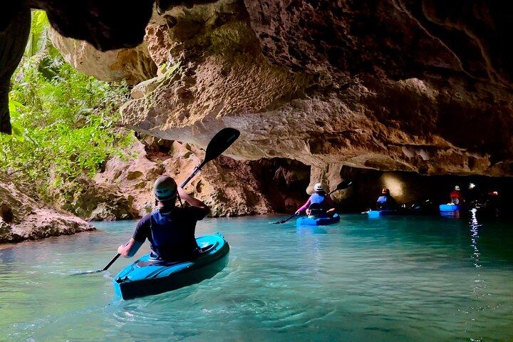 Jungle Blue Hole Cave Kayak Adventure in Belize