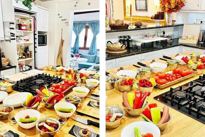 Miss Anna Cooking Class with Wines in Santorini