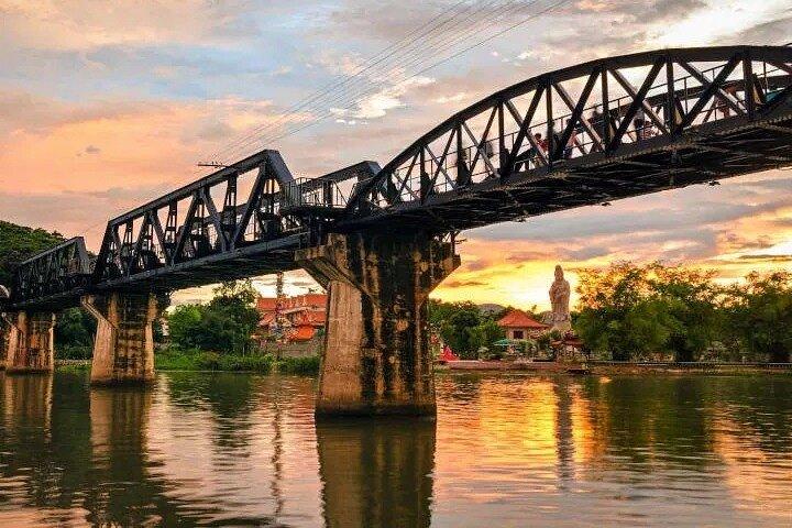Erawan Waterfall and Death Railway Train Riding from Bangkok