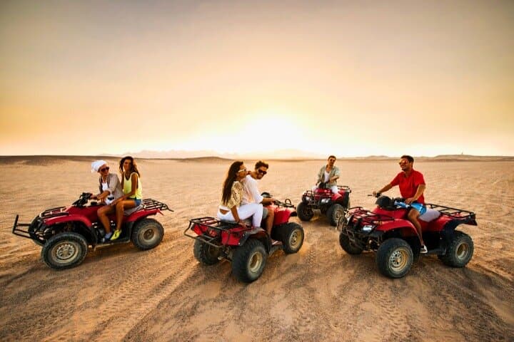 Dubai Desert Safari with Quad bike Camel Riding BBQ Dinner &Sofa