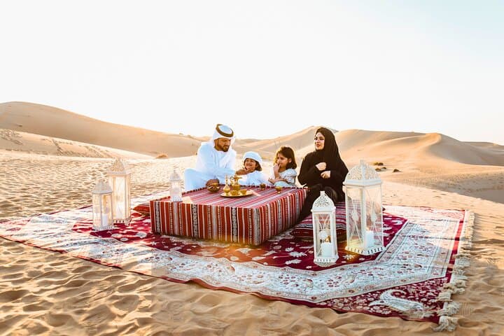 Dubai Desert Safari with Quad bike Camel Riding BBQ Dinner &Sofa
