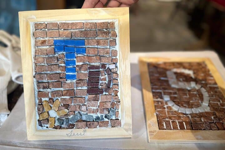 Exclusive Private Mosaic Art Experience with marble tiles