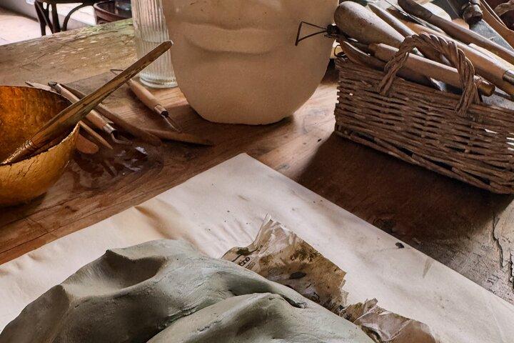Private Clay sculpture class with local mixed clays