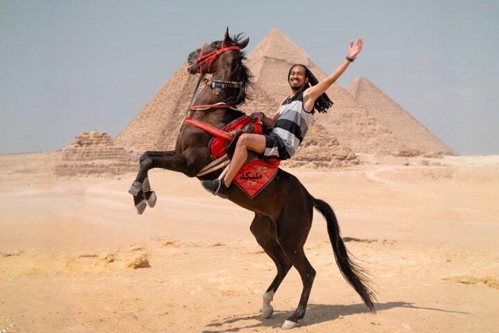 Giza Pyramids Photo Tour with Jumping Horse, Camel & Local Crafts