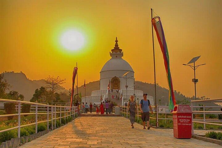 Pokhara Sarangkot Sunrise, boating and Peace Pagoda Hike