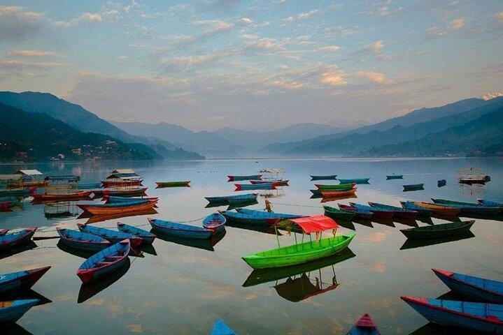 Pokhara Sarangkot Sunrise, boating and Peace Pagoda Hike