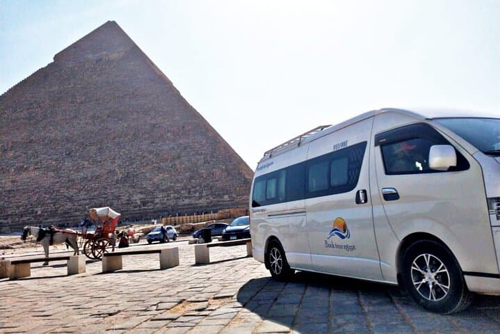 The Great Egyptian Museum and Giza Pyramids and Sphinx