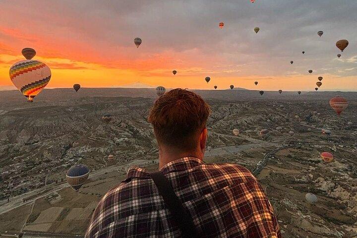Hot Air Balloon Flight in Cappadocia with Rainbow Balloons