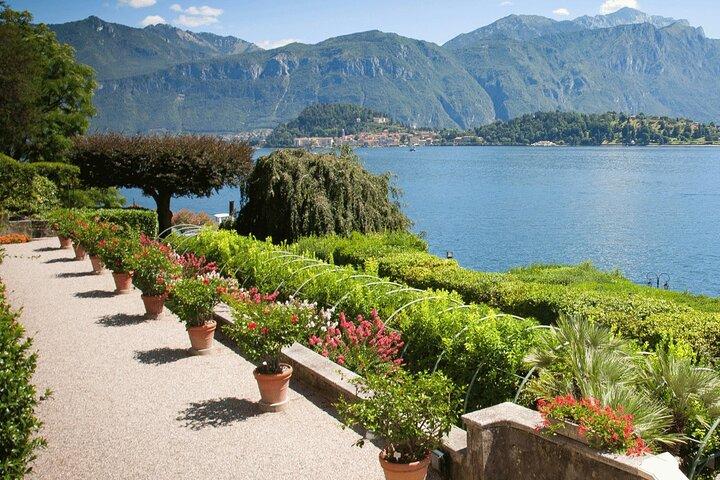 Varenna and Villa Carlotta with aperitif in Villa Monastero