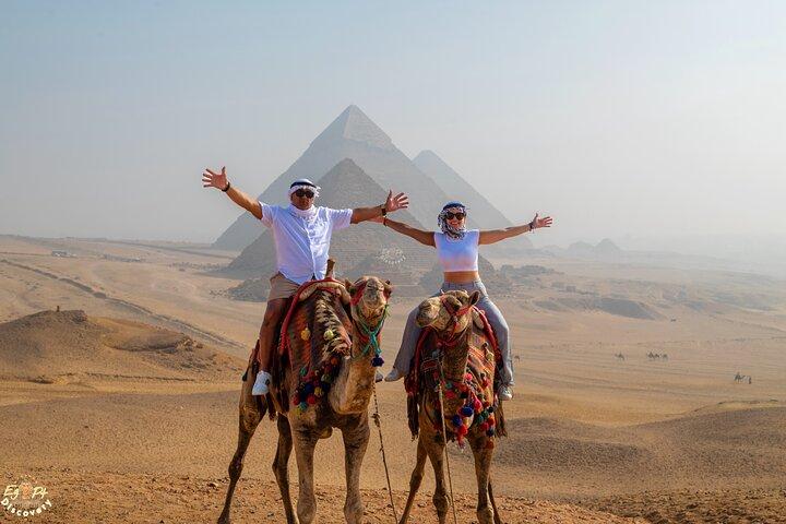 Giza Pyramids with ATV, Camel Ride, Nile Boat and Old Market Tour