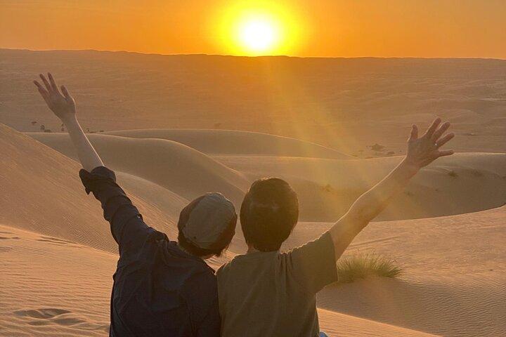 Wadi Bani Khalid and Wahiba Sands Desert with Sunset Watching