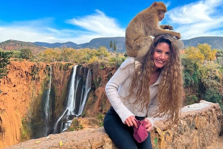 Marrakech : Ouzoud waterfalls, Mountains hike, Boat Ride & Lunch