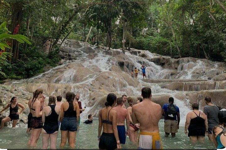 Dunn River Falls and Bamboo River Rafting in Ocho Rios Jamaica.