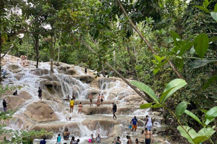 Dunn River Falls and Bamboo River Rafting in Ocho Rios Jamaica.