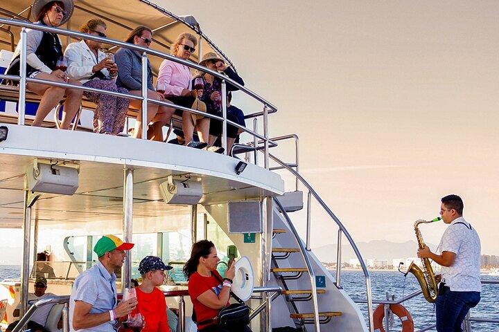Puerto Vallarta Sunset Catamaran with Open Bar & Saxophone