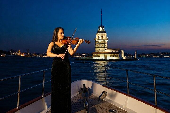 Istanbul Bosphorus Night Cruise Experience with Music & Wine