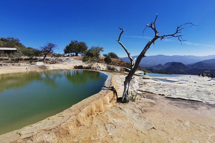 Enjoy Medio Día de Hierve el Agua and a mezcal factory.