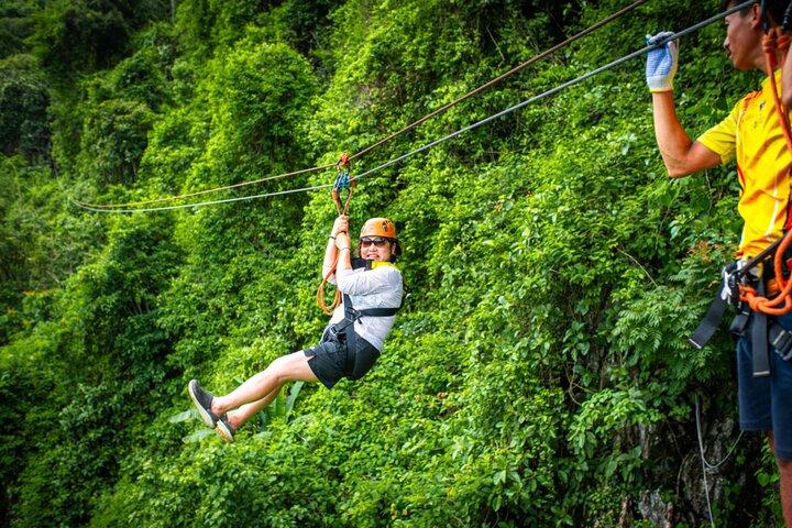 Vang Vieng: Zipline&Cave Tubing&Trekking&Blue Lagoon