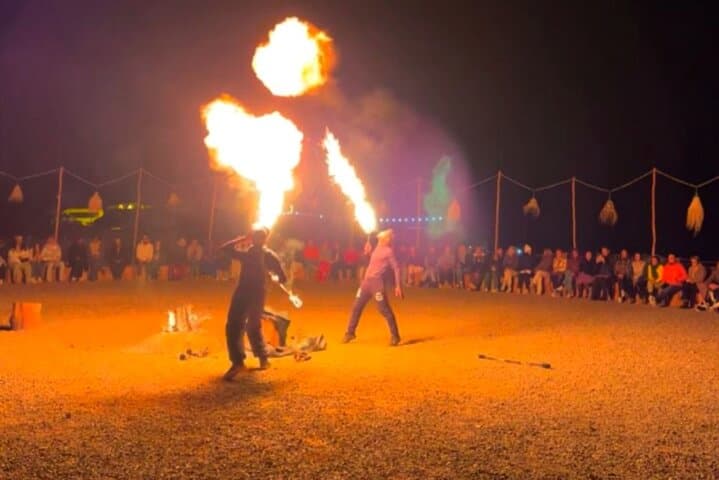 Agafay Desert Overnight:Camel Ride, Dinner Show & Basic Camp Stay