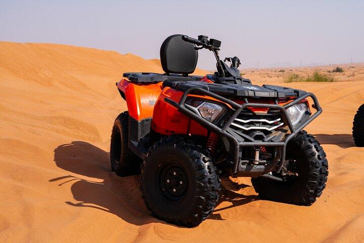 Dubai 4-5 hours Private Quad Bike Tour, Camel Ride and Softdrinks
