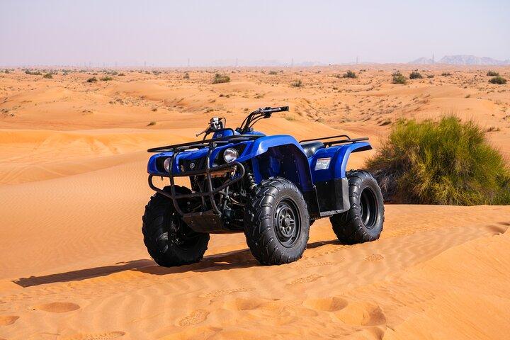 Dubai 4-5 hours Private Quad Bike Tour, Camel Ride and Softdrinks