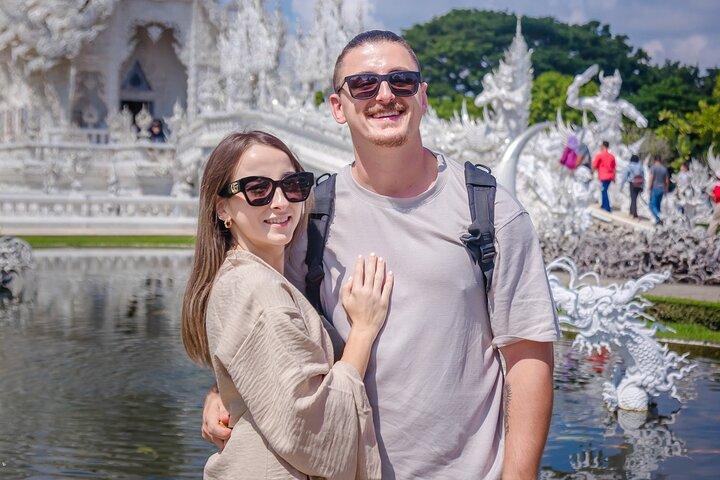 Chiang Rai White Blue Red Temples with Hot Spring from Chaing Mai