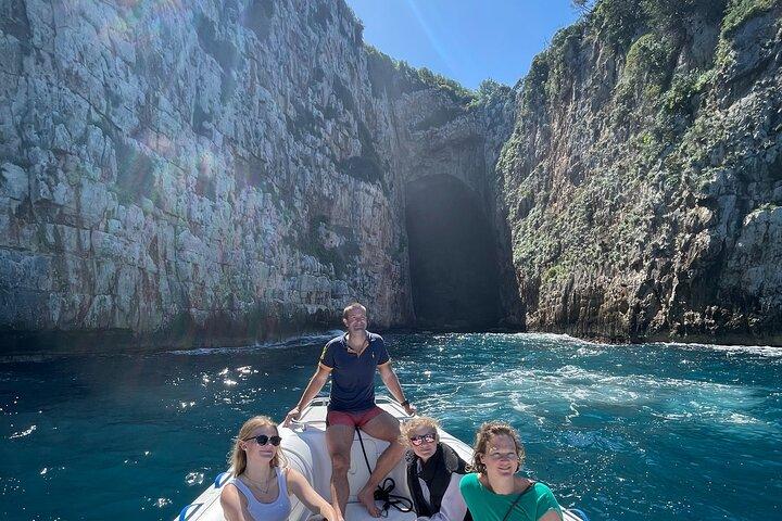Speedboat Tour to Sazan Haxhi Ali Cave Swim Snorkel & Explore