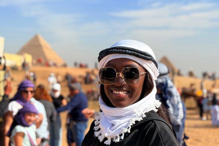 VIP tour Giza Pyramids, Camel Ride, sphinx & felucca Boat