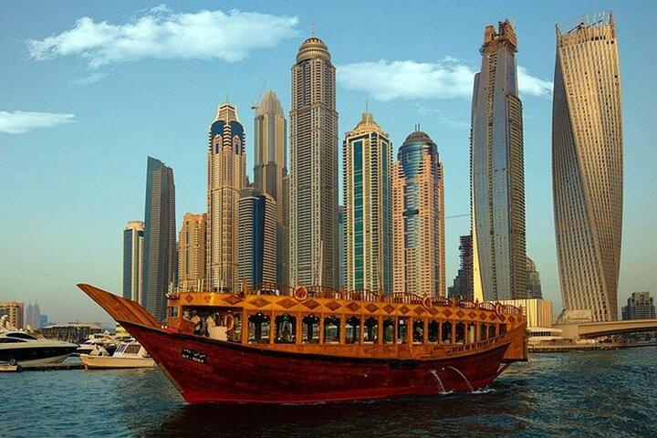 Dubai City Tour and Dubai Marina Dhow Cruise Combo