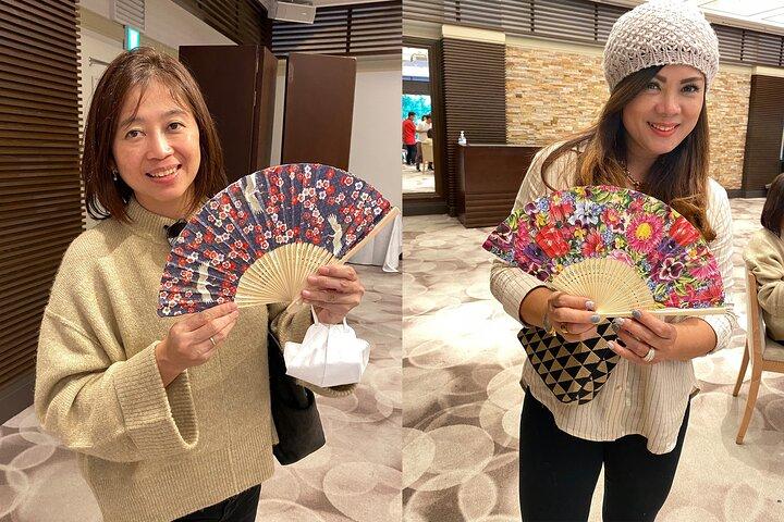 Making traditional Japanese cultural fans in Tokyo