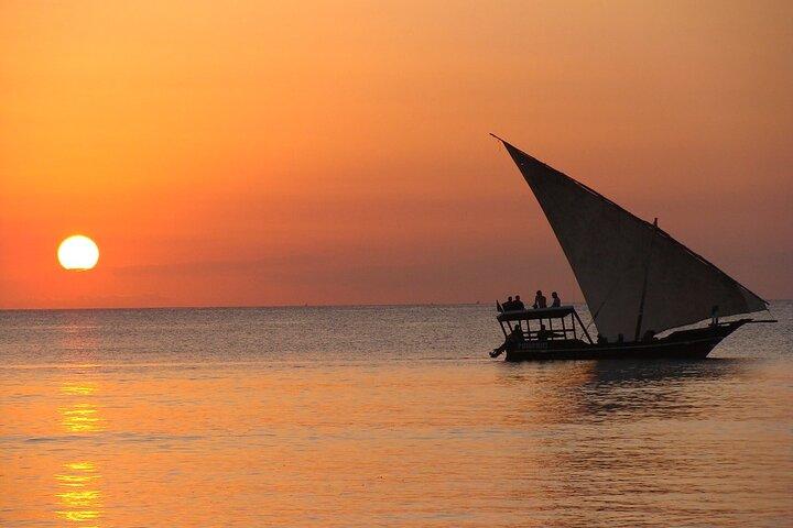Zanzibar Sunset Dhow Cruise with Traditional Drums and Fruits
