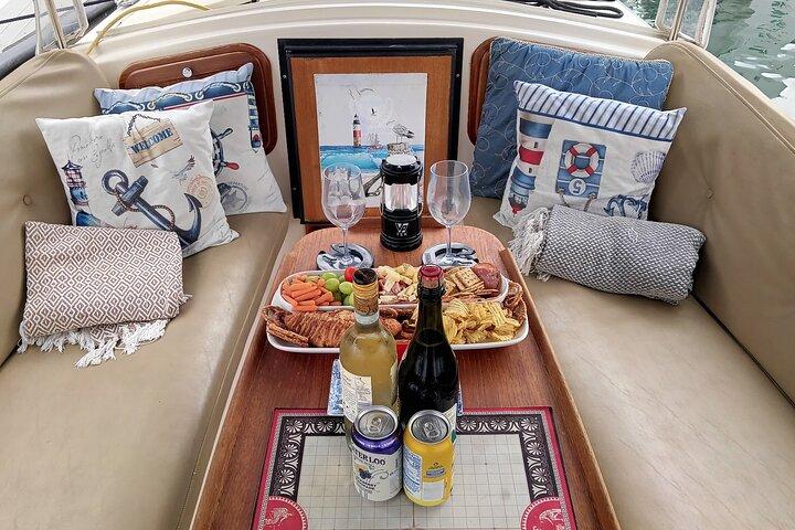 1.5hr Romantic-Surprise Dinner-Wine & Cheese or Sushi Boat Cruise