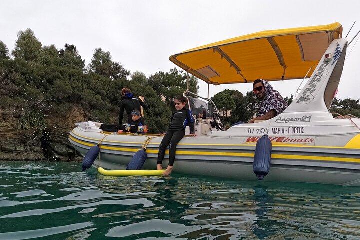 Heraklion: Boat safari with guided snorkeling/ diving tour.