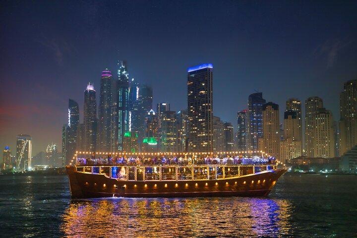 Dubai Luxury Marina Dhow Cruise with Gourmet Indian Dinner