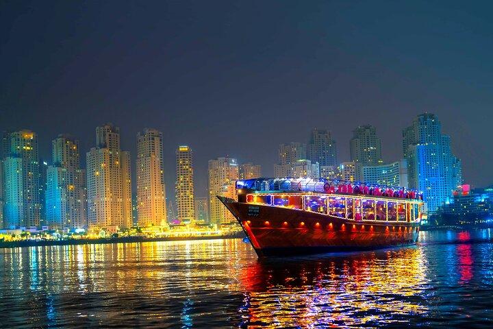 Dubai Luxury Marina Dhow Cruise with Gourmet Indian Dinner