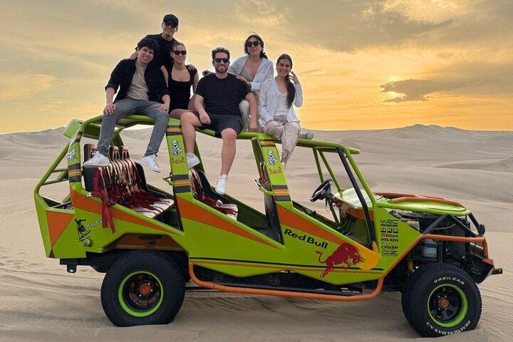 Buggy and Sandboard and Sunset in Huacachina