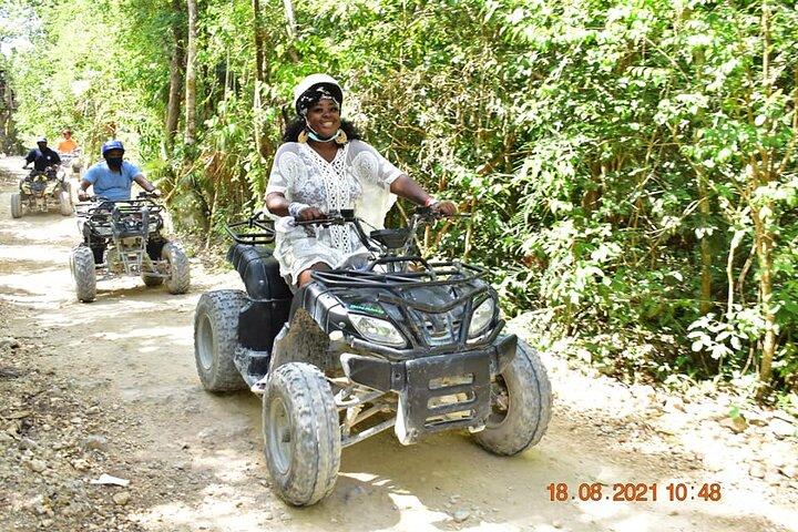 ATV Single tour, zipline and cenote From Playa del Carmen